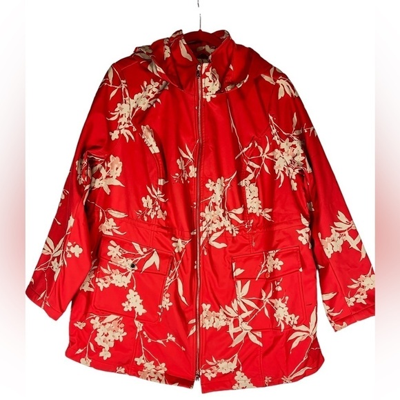 Isaac Mizrahi Water Repellant Womens Size 2XL Autumn Printed Soft Shell … - Picture 2 of 6